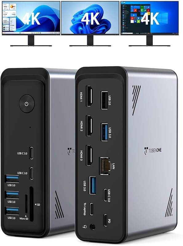 TobenONE 18-in-1 Laptop Docking Station