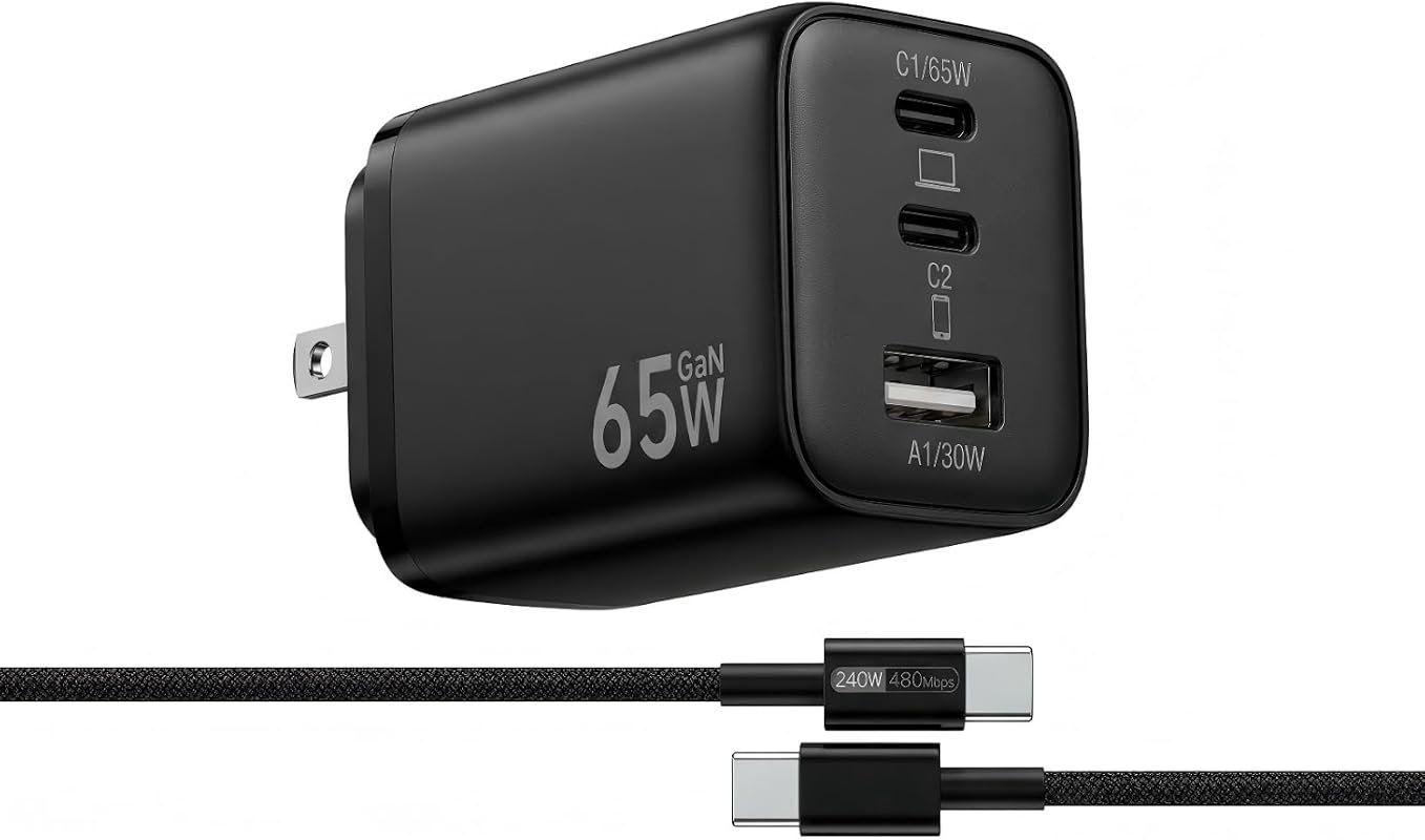 65W 3-Port GaN Charger
