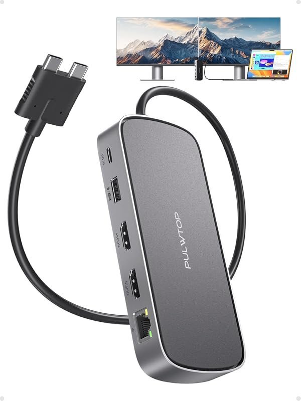 MacBook Pro Docking Station, Dual Monitor 4K@60Hz for M5/M4/M3 Pro and Max
