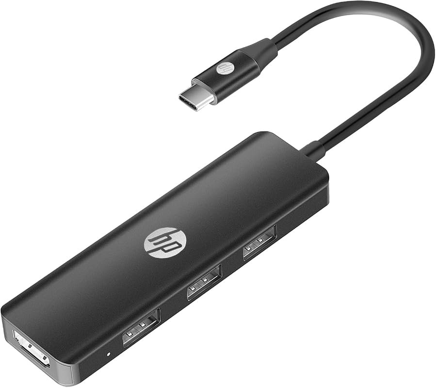 HP 5-in-1 USB-C Docking Station with 4K HDMI, 100W Power Delivery, Black