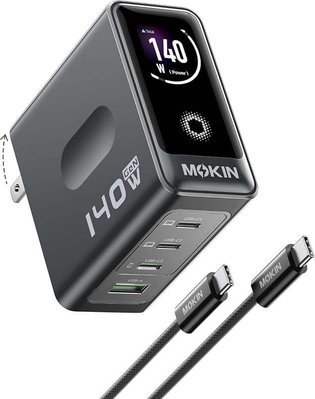 MOKiN 140W GaN Charger with Smart Display