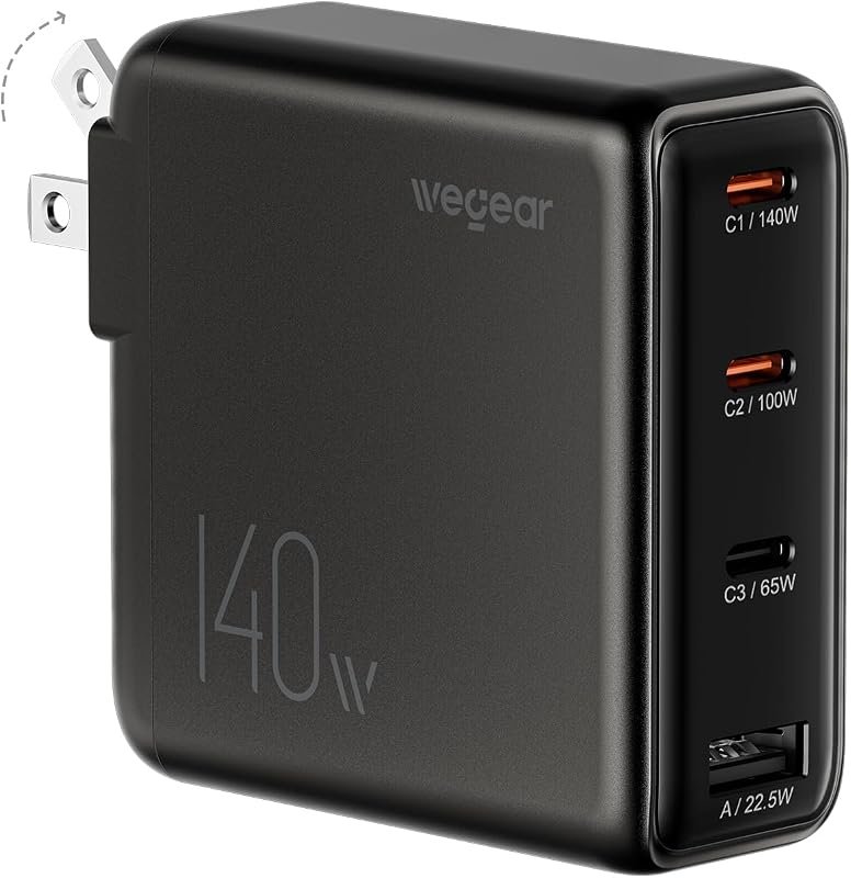 wegear 140W Slim 4-Port USB-C PD 3.1 GaN Laptop Charger