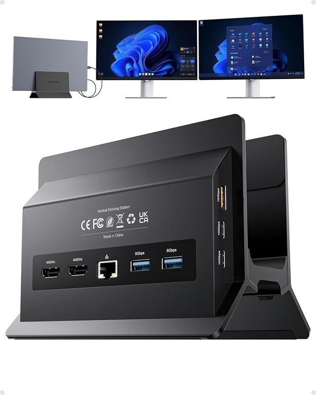 USB-C docking station with dual 4K 60Hz monitor support