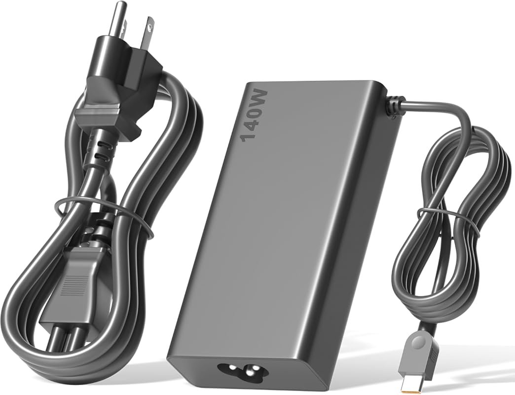 140W USB-C Laptop Charger for Lenovo Yoga Pro, ThinkPad, and HP OMEN