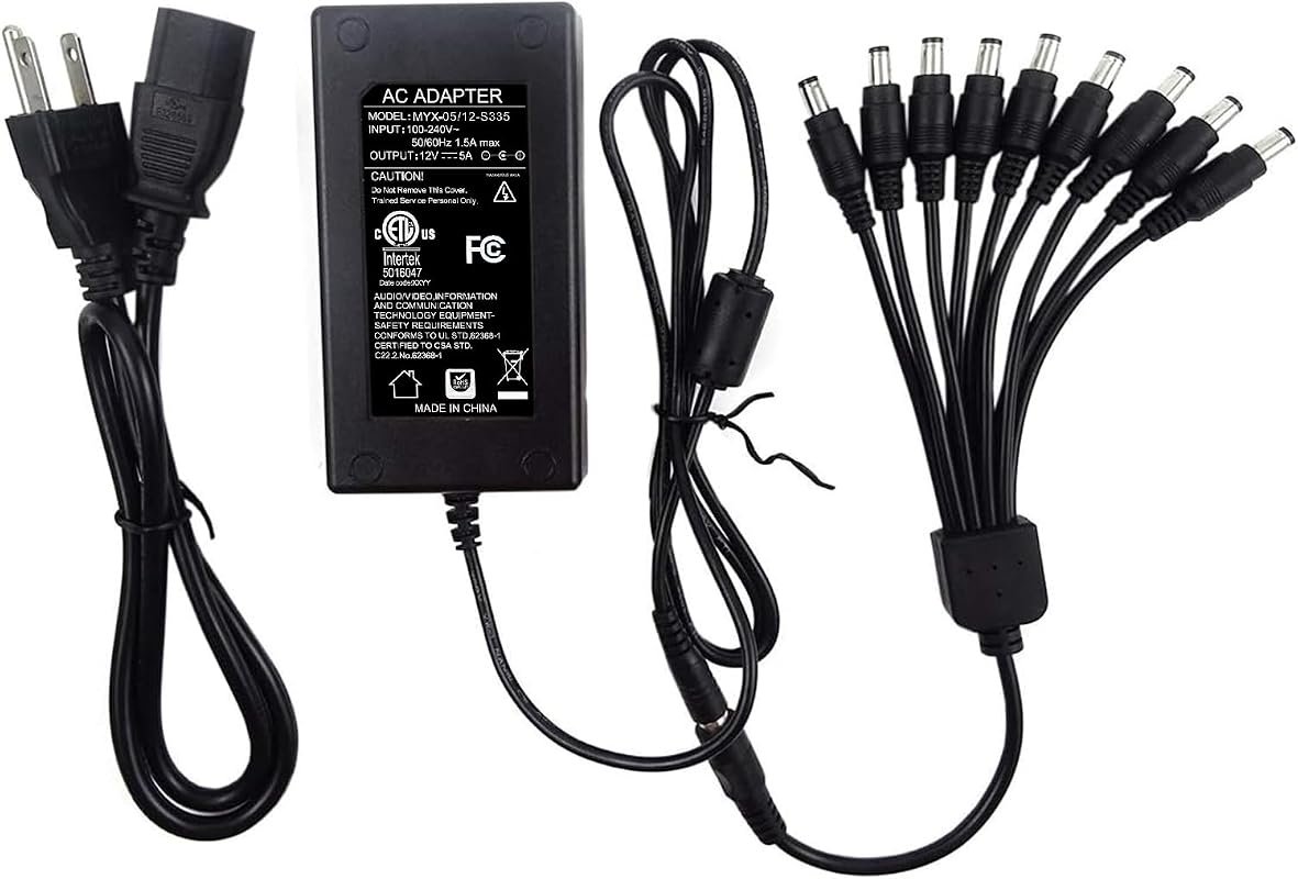 TIGERSECU Security Camera Power Adapter