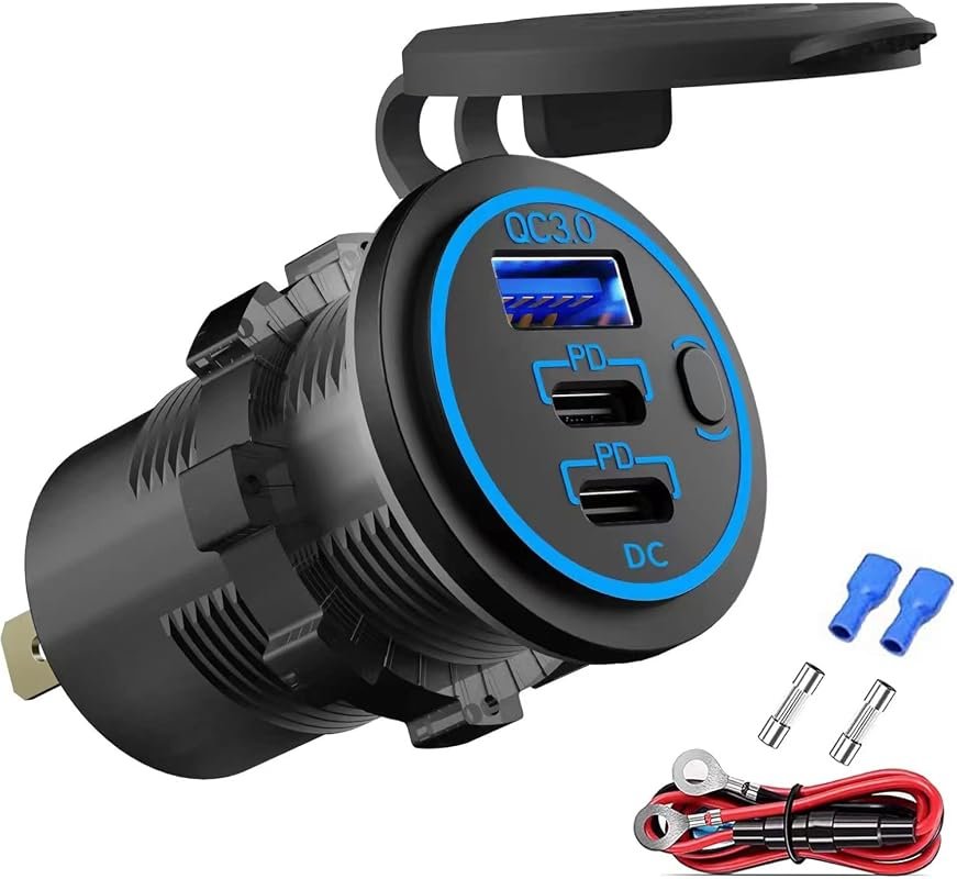 12V USB Outlet Wire Charger
