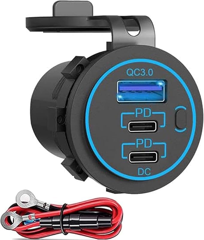 12V USB-C Waterproof Outlet