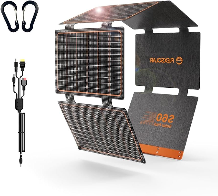 FlexSolar 60W foldable portable solar panel charger