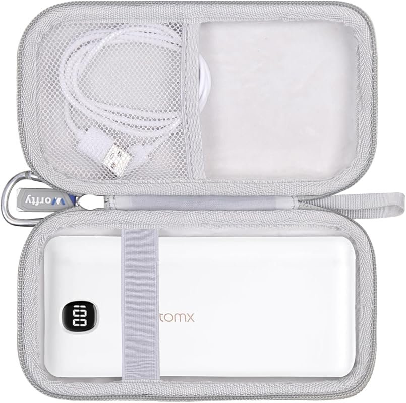 VEEKTOMX portable charger storage case with AC wall plug