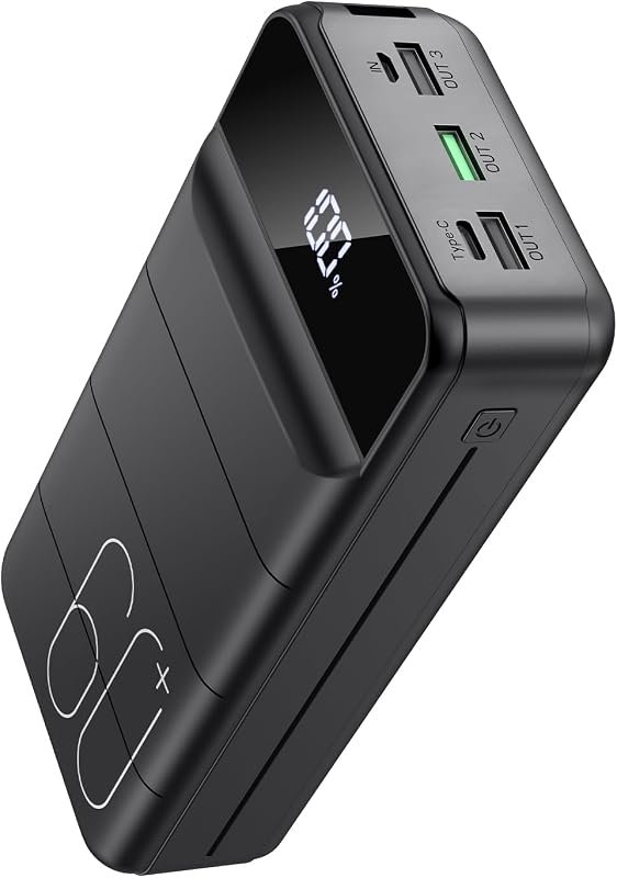 60000mAh 22.5W fast charging power bank with USB-C battery pack