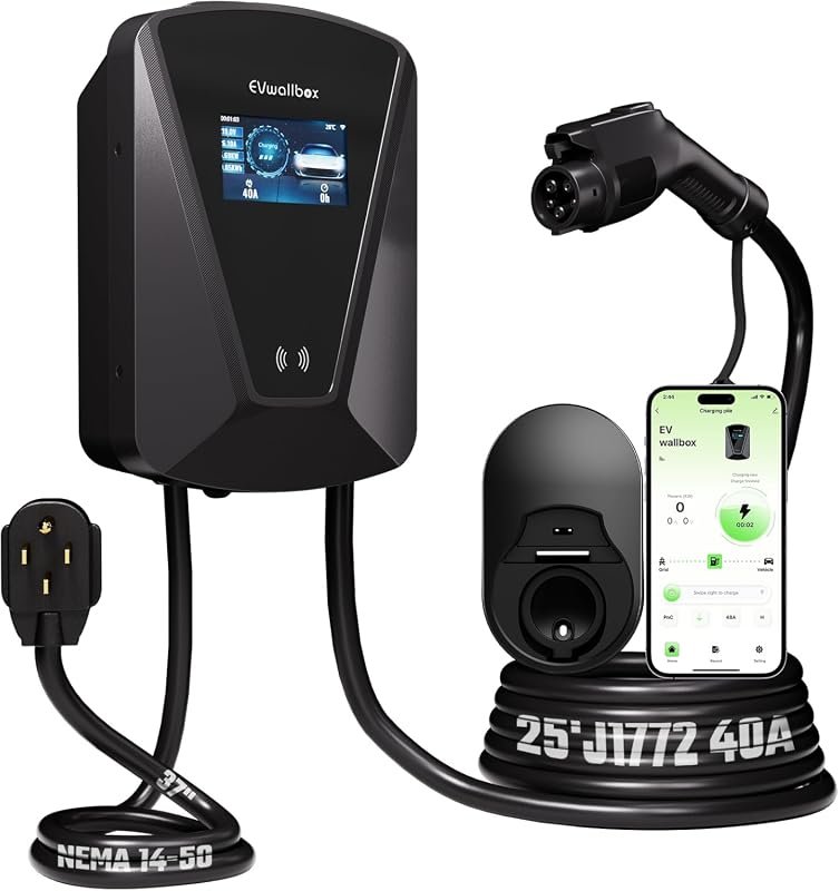 ETL Certified Level 2 EV Charger with 25Ft J1772 Cable